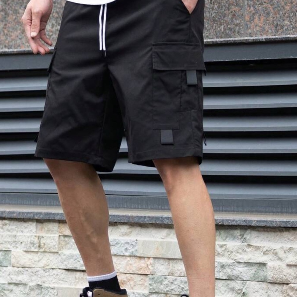 Men's Black Cargo Shorts